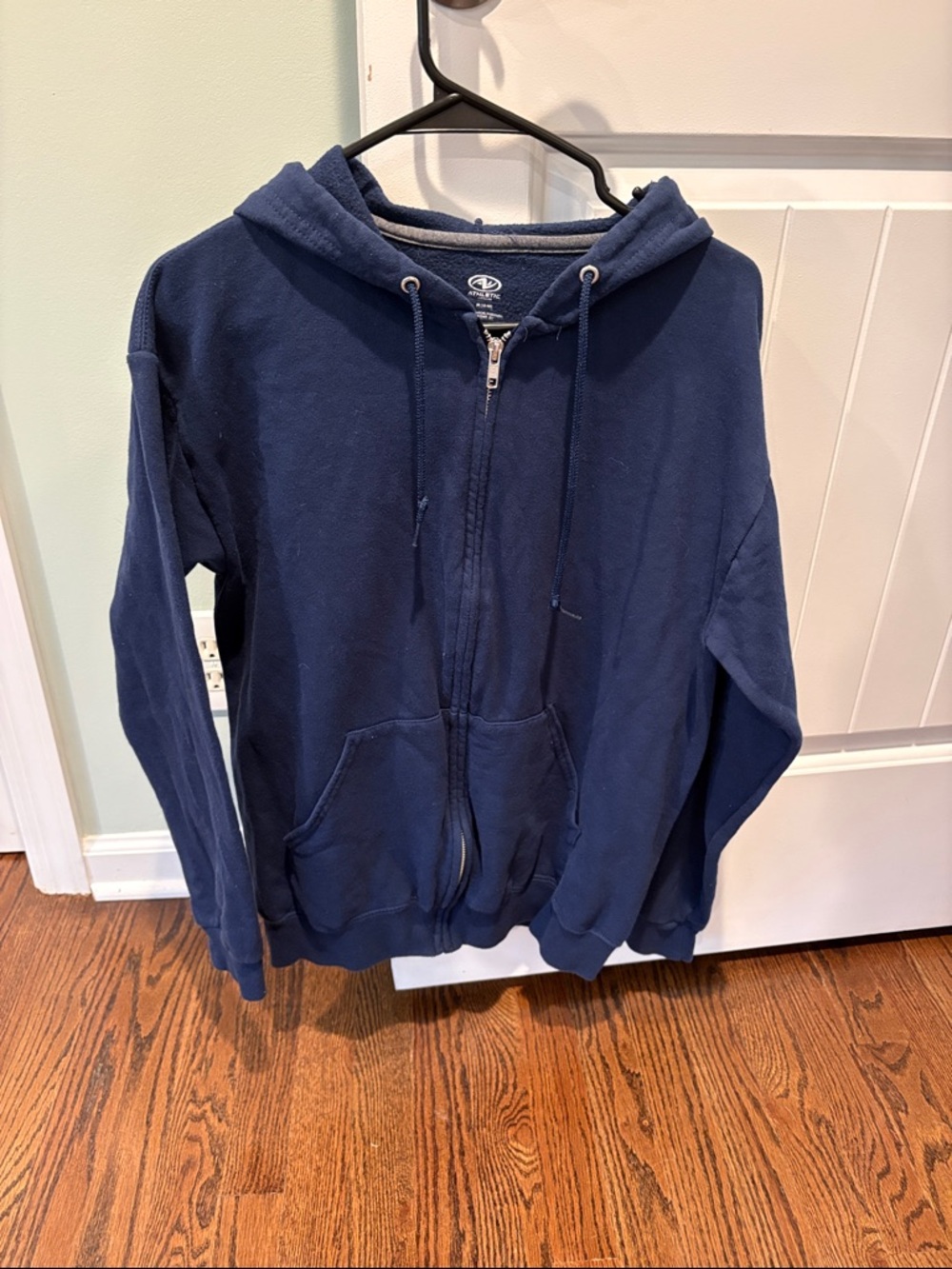 Athletic Works Navy Full-Zip Hooded Sweatshirt